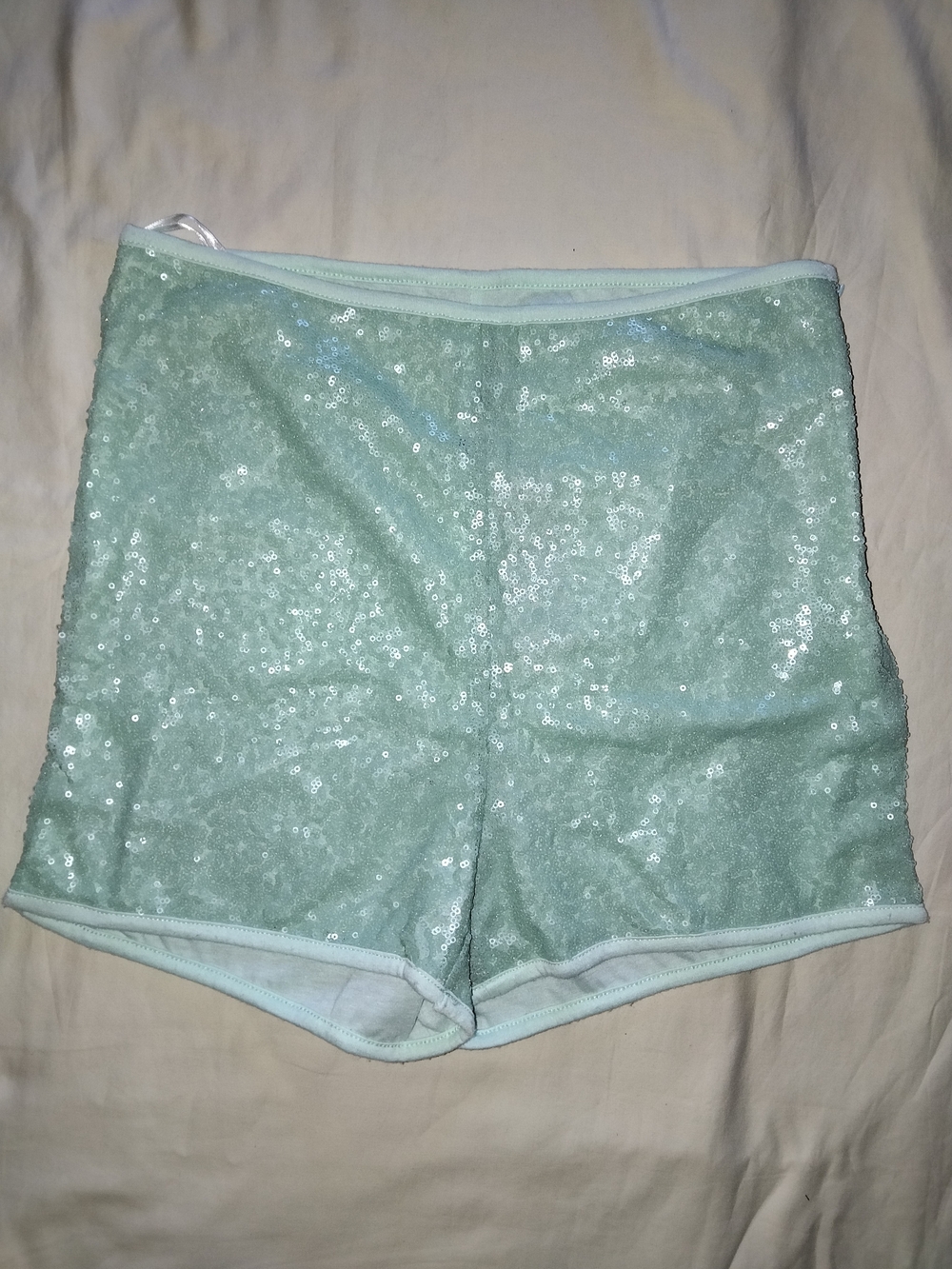 Source Unknown Mint Sequin Athletic Shorts
